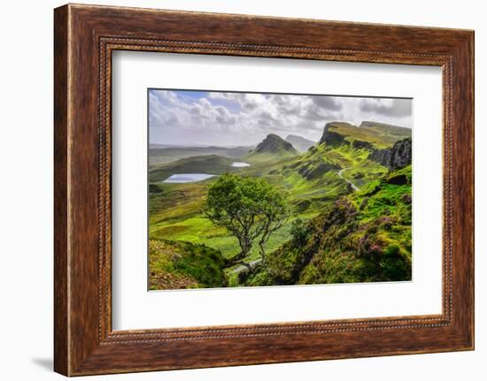 Scenic View of Quiraing Mountains in Isle of Skye, Scottish Highlands, United Kingdom-Martin M303-Framed Photographic Print