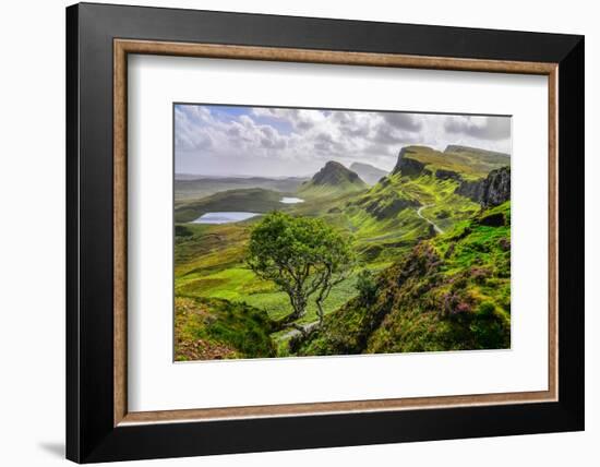 Scenic View of Quiraing Mountains in Isle of Skye, Scottish Highlands, United Kingdom-Martin M303-Framed Photographic Print