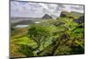 Scenic View of Quiraing Mountains in Isle of Skye, Scottish Highlands, United Kingdom-Martin M303-Mounted Photographic Print
