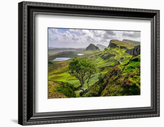 Scenic View of Quiraing Mountains in Isle of Skye, Scottish Highlands, United Kingdom-Martin M303-Framed Photographic Print