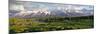 Scenic View of Snake River with Mountain Range in the Background, Snake River, Teton Range-null-Mounted Photographic Print