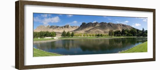 Scenic view of Te Mata Peak from Craggy Range Winery, Hastings District, Hawke's Bay Region, Nor...-null-Framed Photographic Print