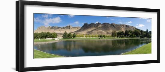 Scenic view of Te Mata Peak from Craggy Range Winery, Hastings District, Hawke's Bay Region, Nor...-null-Framed Photographic Print