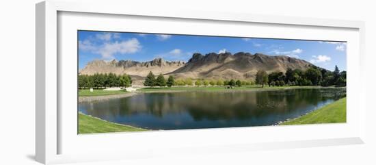 Scenic view of Te Mata Peak from Craggy Range Winery, Hastings District, Hawke's Bay Region, Nor...-null-Framed Photographic Print