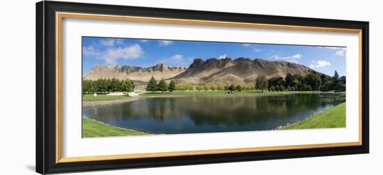 Scenic view of Te Mata Peak from Craggy Range Winery, Hastings District, Hawke's Bay Region, Nor...-null-Framed Photographic Print