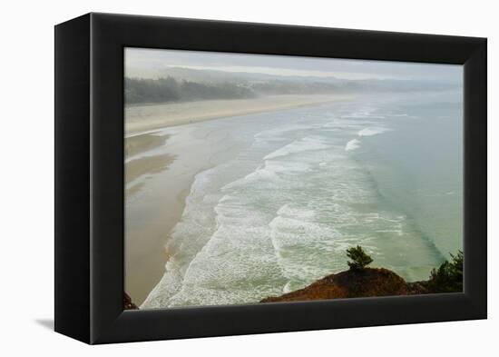 Scenic view of the beach, Manzanita, Oregon, USA-Panoramic Images-Framed Premier Image Canvas