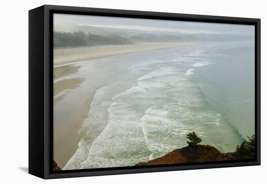 Scenic view of the beach, Manzanita, Oregon, USA-Panoramic Images-Framed Premier Image Canvas