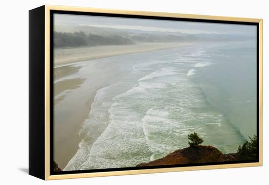 Scenic view of the beach, Manzanita, Oregon, USA-Panoramic Images-Framed Premier Image Canvas