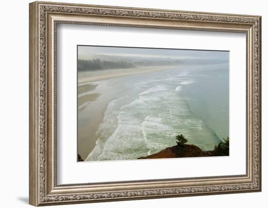 Scenic view of the beach, Manzanita, Oregon, USA-Panoramic Images-Framed Photographic Print