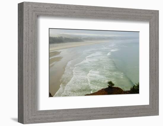 Scenic view of the beach, Manzanita, Oregon, USA-Panoramic Images-Framed Photographic Print