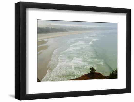 Scenic view of the beach, Manzanita, Oregon, USA-Panoramic Images-Framed Photographic Print