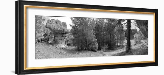 Scenic view of the geological site, Ciudad Encantada, Cuenca, Castilla-La Mancha, Spain-null-Framed Photographic Print