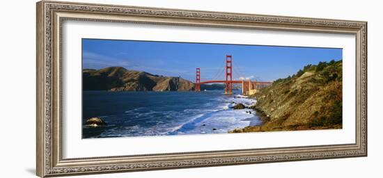 Scenic view of the Golden Gate Bridge, San Francisco, California, USA-Panoramic Images-Framed Photographic Print