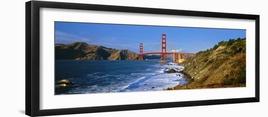 Scenic view of the Golden Gate Bridge, San Francisco, California, USA-Panoramic Images-Framed Photographic Print