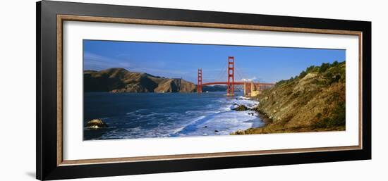 Scenic view of the Golden Gate Bridge, San Francisco, California, USA-Panoramic Images-Framed Photographic Print