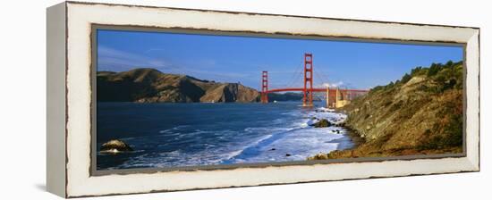 Scenic view of the Golden Gate Bridge, San Francisco, California, USA-Panoramic Images-Framed Premier Image Canvas