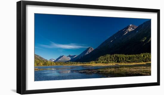 Scenic View Of The Kenai Mountains Reflected In Tern Lake During Fall On The Kenai Peninsula In...-null-Framed Photographic Print