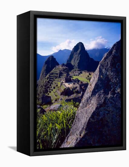 Scenic View of the Ruins of Machu Picchu in the Andes Mountains, Peru-Jim Zuckerman-Framed Premier Image Canvas