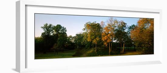 Scenic view of trees in Great Circle Earthworks, Newark, Ohio, USA-null-Framed Photographic Print