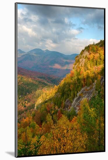 Scenic view of trees on mountain, Great Range, Giant Mountain, Adirondack Mountains State Park,...-null-Mounted Photographic Print