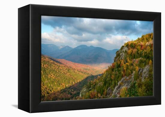 Scenic view of trees on mountain, Great Range, Giant Mountain, Adirondack Mountains State Park,...-null-Framed Premier Image Canvas