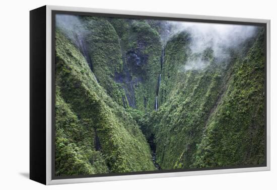 Scenic Views of Kauai's Interior Rain Forests from Above-Micah Wright-Framed Premier Image Canvas