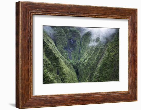 Scenic Views of Kauai's Interior Rain Forests from Above-Micah Wright-Framed Photographic Print