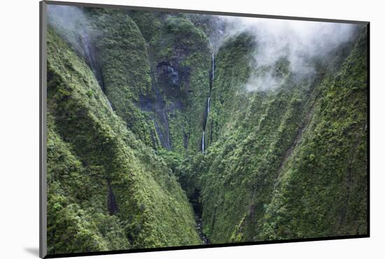 Scenic Views of Kauai's Interior Rain Forests from Above-Micah Wright-Mounted Photographic Print