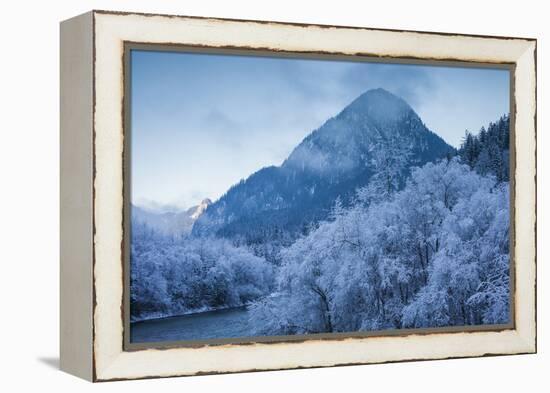 Scenic winter landscape, Gesause National Park, Hieflau, Styria, Austria-Panoramic Images-Framed Premier Image Canvas