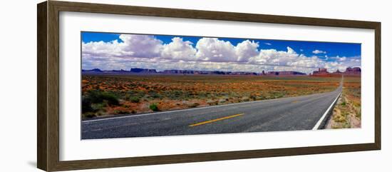 Scenics view of road to Monument Valley, Utah, USA-null-Framed Photographic Print