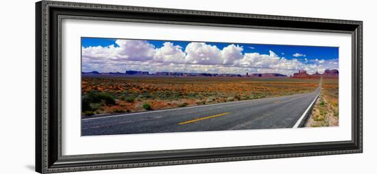 Scenics view of road to Monument Valley, Utah, USA-null-Framed Photographic Print