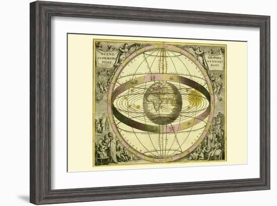 Sceno Systematis Ptolemaici-Andreas Cellarius-Framed Art Print