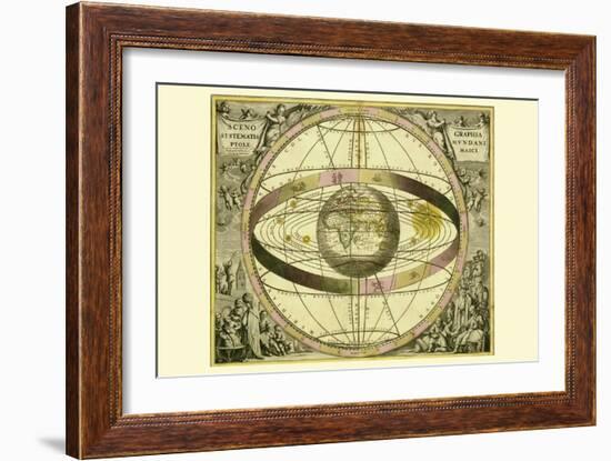 Sceno Systematis Ptolemaici-Andreas Cellarius-Framed Art Print
