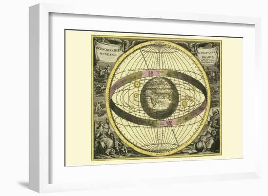 Scenographia Compagis Mundanae Brahea-Andreas Cellarius-Framed Art Print