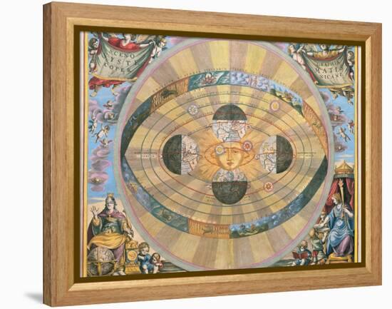 Scenographia: Systematis Copernicani Astrological Chart (C.1543) Devised by Nicolaus Copernicus…-Andreas Cellarius-Framed Premier Image Canvas