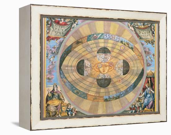 Scenographia: Systematis Copernicani Astrological Chart (C.1543) Devised by Nicolaus Copernicus…-Andreas Cellarius-Framed Premier Image Canvas