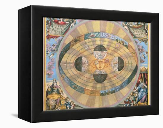 Scenographia: Systematis Copernicani Astrological Chart (C.1543) Devised by Nicolaus Copernicus…-Andreas Cellarius-Framed Premier Image Canvas