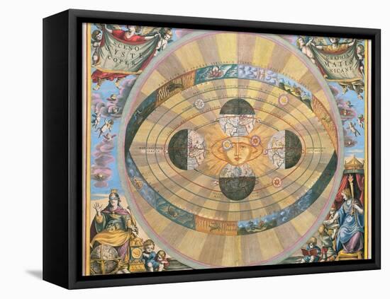 Scenographia: Systematis Copernicani Astrological Chart (C.1543) Devised by Nicolaus Copernicus…-Andreas Cellarius-Framed Premier Image Canvas