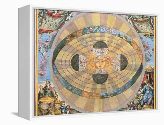 Scenographia: Systematis Copernicani Astrological Chart (C.1543) Devised by Nicolaus Copernicus…-Andreas Cellarius-Framed Premier Image Canvas