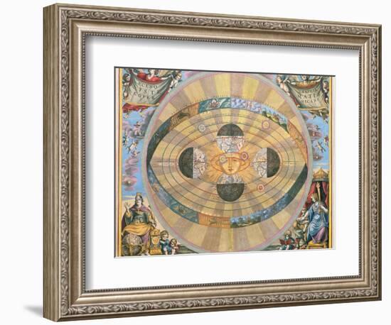 Scenographia: Systematis Copernicani Astrological Chart (C.1543) Devised by Nicolaus Copernicus…-Andreas Cellarius-Framed Giclee Print