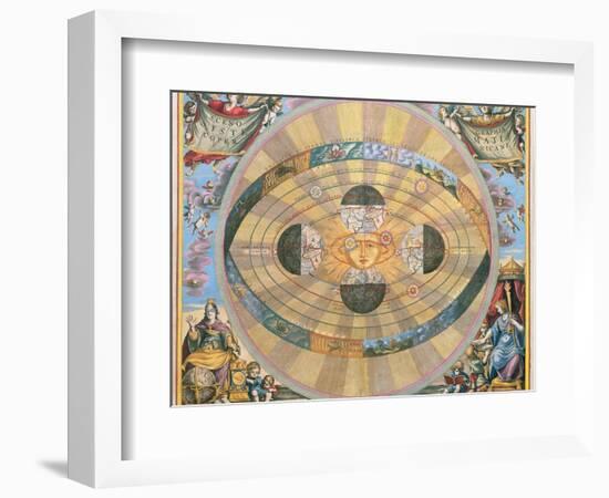 Scenographia: Systematis Copernicani Astrological Chart (C.1543) Devised by Nicolaus Copernicus…-Andreas Cellarius-Framed Giclee Print