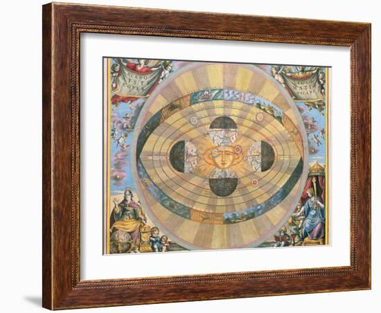 Scenographia: Systematis Copernicani Astrological Chart (C.1543) Devised by Nicolaus Copernicus…-Andreas Cellarius-Framed Giclee Print