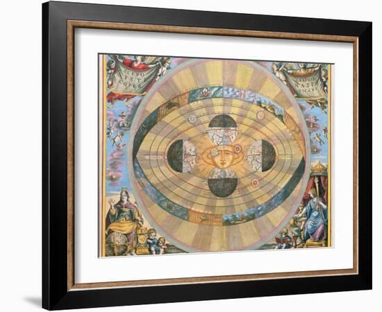 Scenographia: Systematis Copernicani Astrological Chart (C.1543) Devised by Nicolaus Copernicus…-Andreas Cellarius-Framed Giclee Print