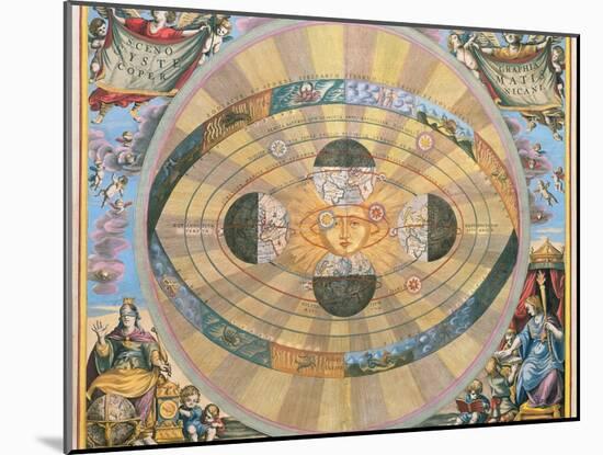 Scenographia: Systematis Copernicani Astrological Chart (C.1543) Devised by Nicolaus Copernicus…-Andreas Cellarius-Mounted Giclee Print