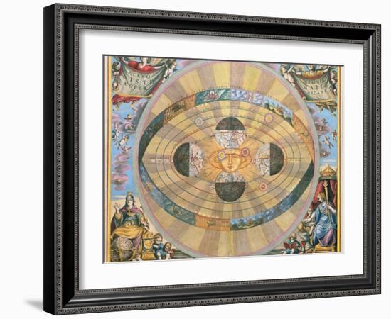 Scenographia: Systematis Copernicani Astrological Chart (C.1543) Devised by Nicolaus Copernicus…-Andreas Cellarius-Framed Giclee Print