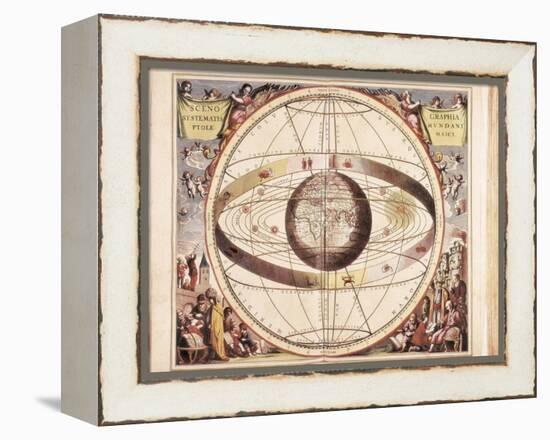 Scenographia Systematis Mundani Ptolemaici, Representation of the Ptolemaic Universe-Andreas Cellarius-Framed Stretched Canvas