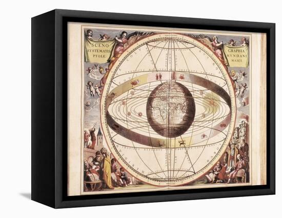 Scenographia Systematis Mundani Ptolemaici, Representation of the Ptolemaic Universe-Andreas Cellarius-Framed Stretched Canvas