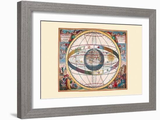 Scenographia Systematis Mundani Ptolemaici-Andreas Cellarius-Framed Art Print