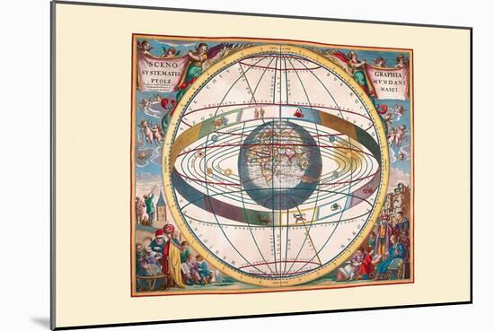 Scenographia Systematis Mundani Ptolemaici-Andreas Cellarius-Mounted Art Print