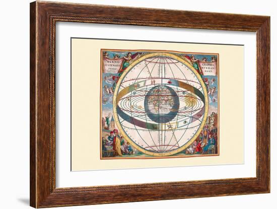 Scenographia Systematis Mundani Ptolemaici-Andreas Cellarius-Framed Art Print